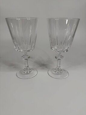 Vintage Princess House eSpirit Crystal Water/Wine Goblets, 6.75" tall, Set of 2